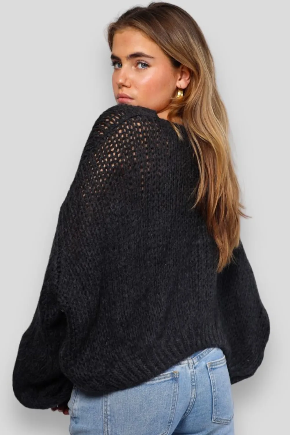 Meet Me There Gilets Et Pulls*Cardigan "Keep Me Warm" Petite Gris Fonce