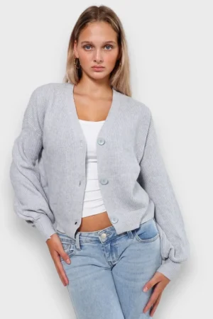 Meet Me There Gilets Et Pulls*Gilet "Jours D'Automne" Gris