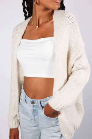 Meet Me There Gilets Et Pulls*Gilet "Keep Me Warm" Beige