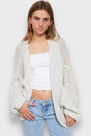 Meet Me There Gilets Et Pulls*Gilet "Keep Me Warm" Gris Clair
