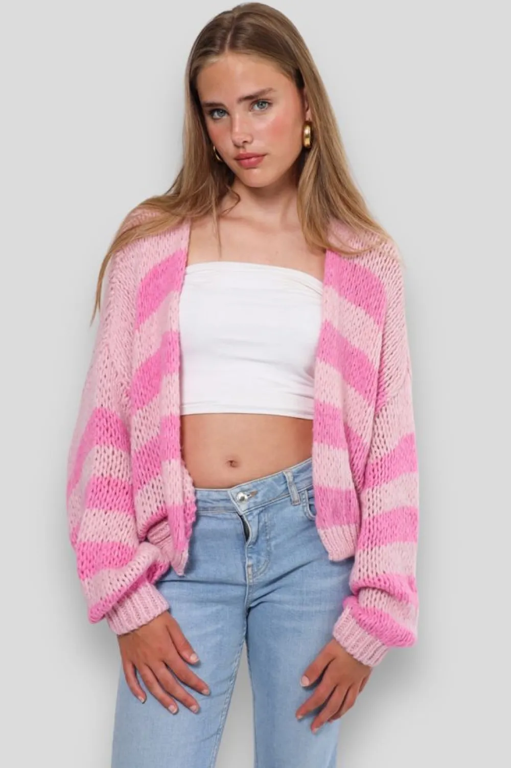 Meet Me There Gilets Et Pulls*Gilet "Keep Me Warm" Petite Rose