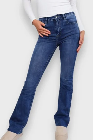 Meet Me There Pantalon*Jean "Evase" Bleu Fonce
