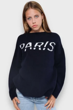 Meet Me There Hauts*Pull "Paris" Marine