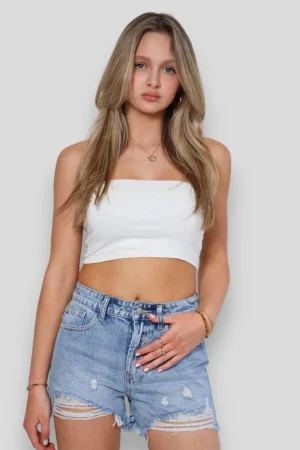 Meet Me There Pantalon*Short Dechire "Denim"